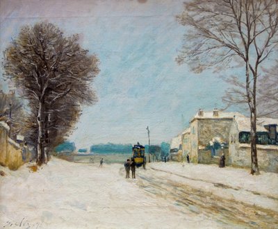 Im Winter, Schneeeffekt im Palais des Beaux-Arts de Lille von Alfred Sisley